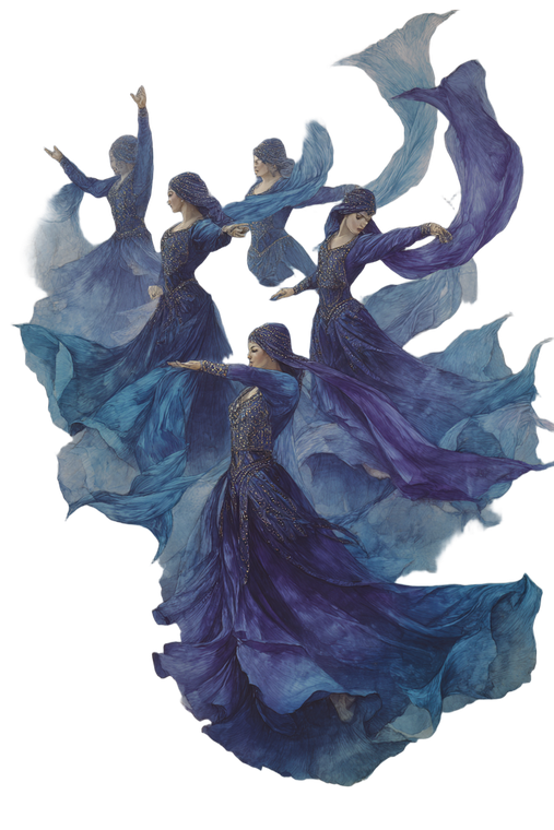 Graceful Ribbon Dancers Vinyl Car Decal Sticker – Waterproof & UV-Resistant 8.96"