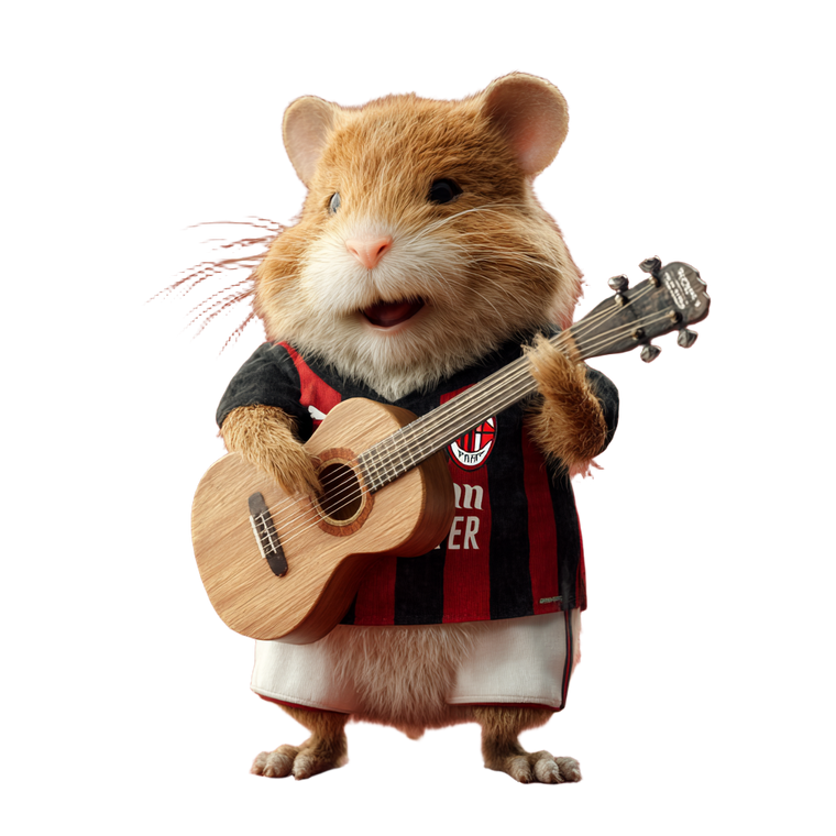 Guitar-Playing Hamster Vinyl Car Decal Sticker – Waterproof & UV-Resistant 3.4133333333333336"