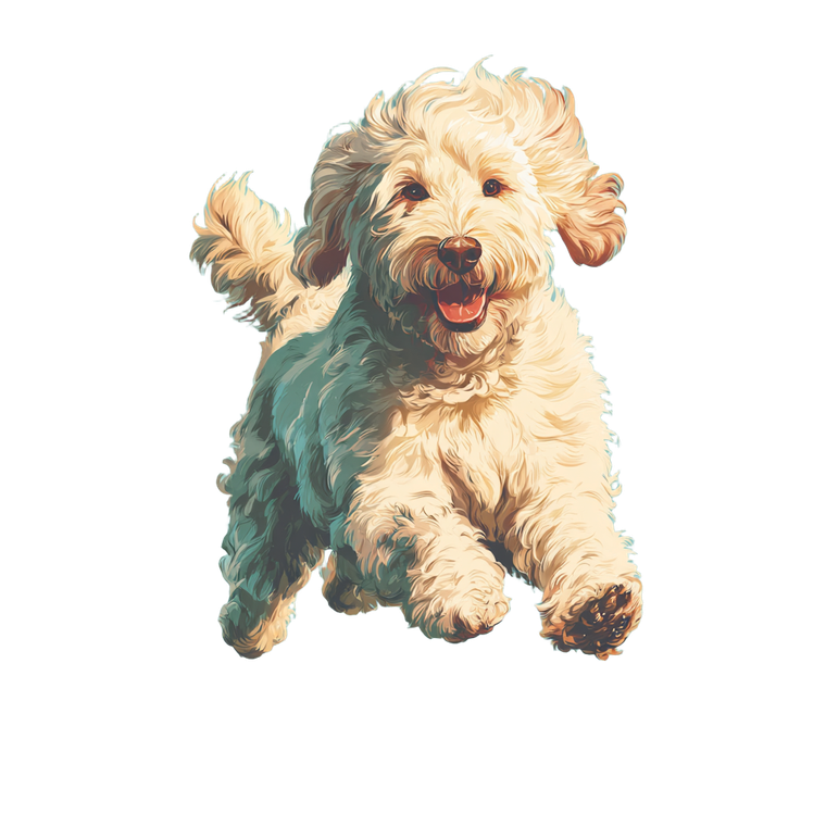 Friendly Labradoodle Running Vinyl Car Decal Sticker – Waterproof & UV-Resistant 6.826666666666667"