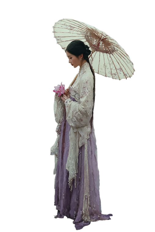 Hanfu Beauty By Pond Vinyl Car Decal Sticker – Waterproof & UV-Resistant 4.4