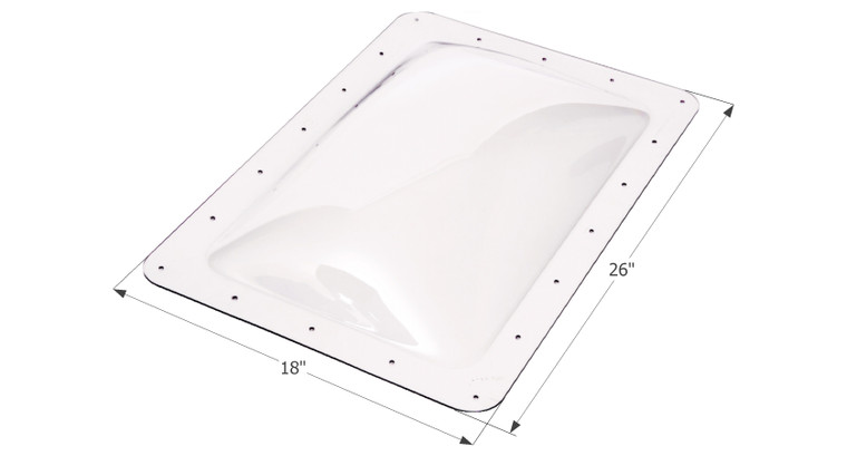 Icon Skylight Dome | 4 Inch High Bubble Type | For 22x14 Opening | Durable Polycarbonate