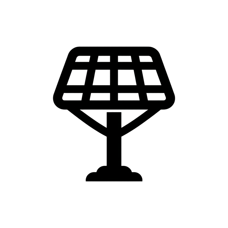 Solar Panel Icon V2 Vinyl Car Decal Sticker – Waterproof & UV-Resistant 3.4133333333333336"