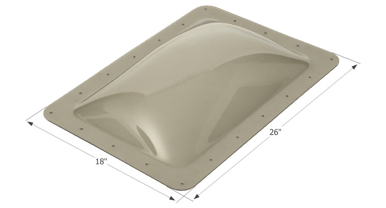 High Bubble Skylight Dome | 4 Inch Height, Smoke Polycarbonate | Fits 22x14” Opening | Easy Install, Impact Resistant