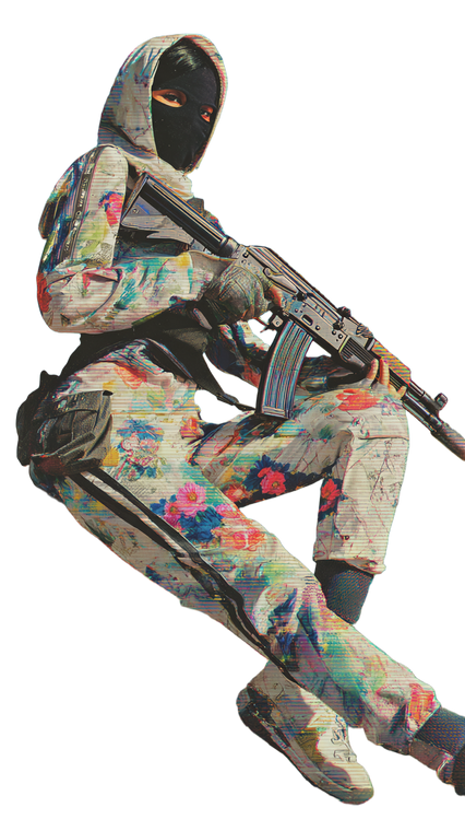Glitchy Fashion Model Vinyl Car Decal Sticker – Waterproof & UV-Resistant 9.706666666666667"