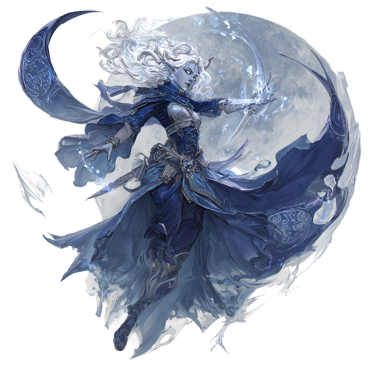 Moon Elf Bladesinger Vinyl Car Decal Sticker – Waterproof & UV-Resistant 6.826666666666667"