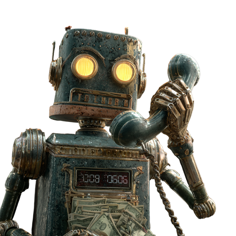 Evil Service Robot Vinyl Car Decal Sticker – Waterproof & UV-Resistant 3.4133333333333336"