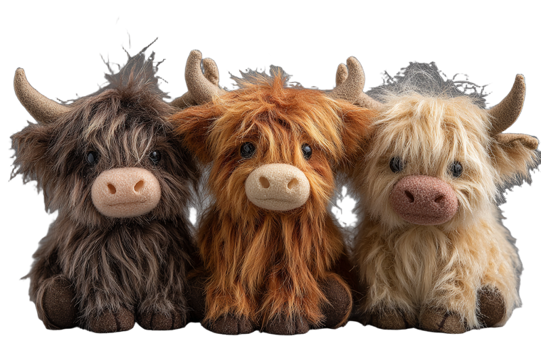 Fluffy Highland Cows Vinyl Car Decal Sticker – Waterproof & UV-Resistant 2.986666666666667"