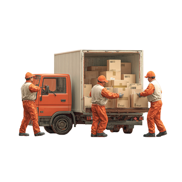 Workers Loading Truck Vinyl Car Decal Sticker – Waterproof & UV-Resistant 6.826666666666667"
