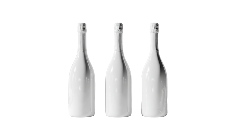 Minimalist Champagne Bottles Vinyl Car Decal Sticker – Waterproof & UV-Resistant 5.4