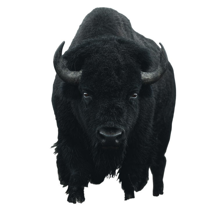 Black Bison Vinyl Car Decal Sticker – Waterproof & UV-Resistant 3.4133333333333336"
