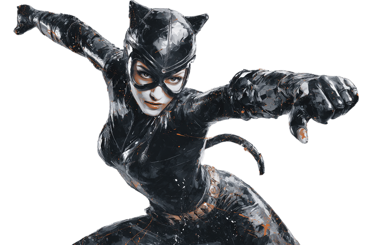 Action Catwoman Vinyl Car Decal Sticker – Waterproof & UV-Resistant 5.97333333333333