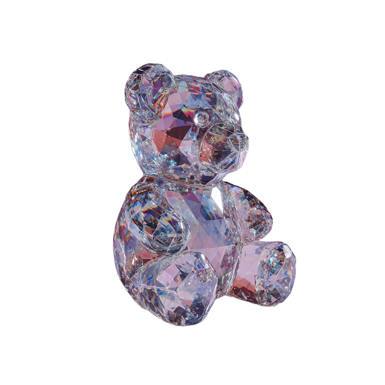 Diamond Teddy Bear Vinyl Car Decal Sticker – Waterproof & UV-Resistant 6.826666666666667"