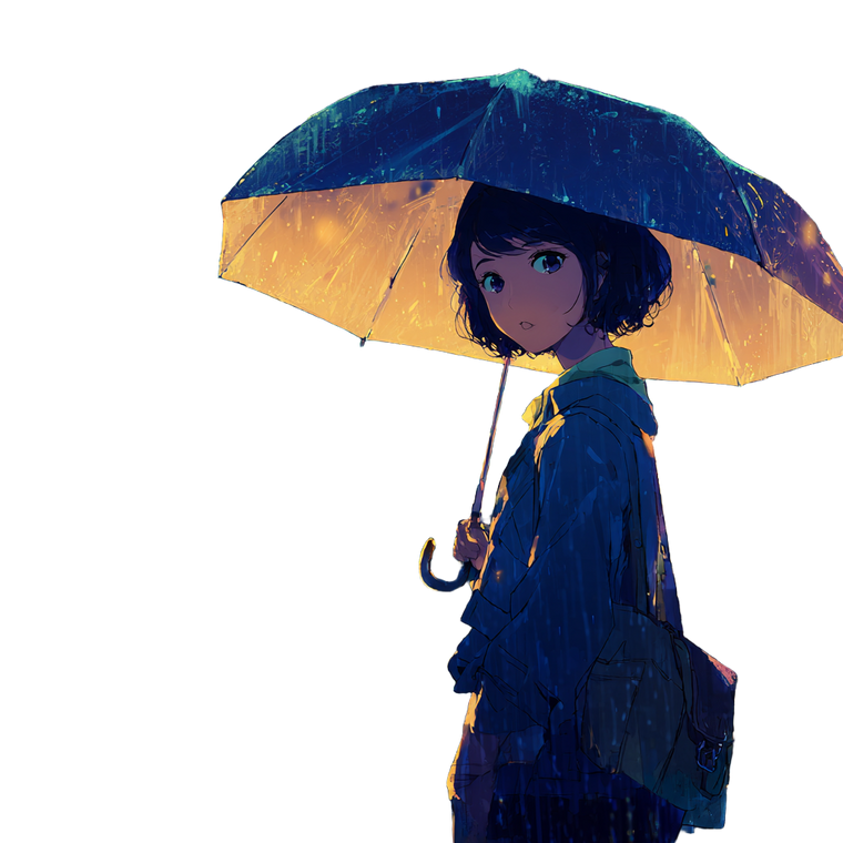 Anime Teen Umbrella Vinyl Car Decal Sticker – Waterproof & UV-Resistant 3.4133333333333336"
