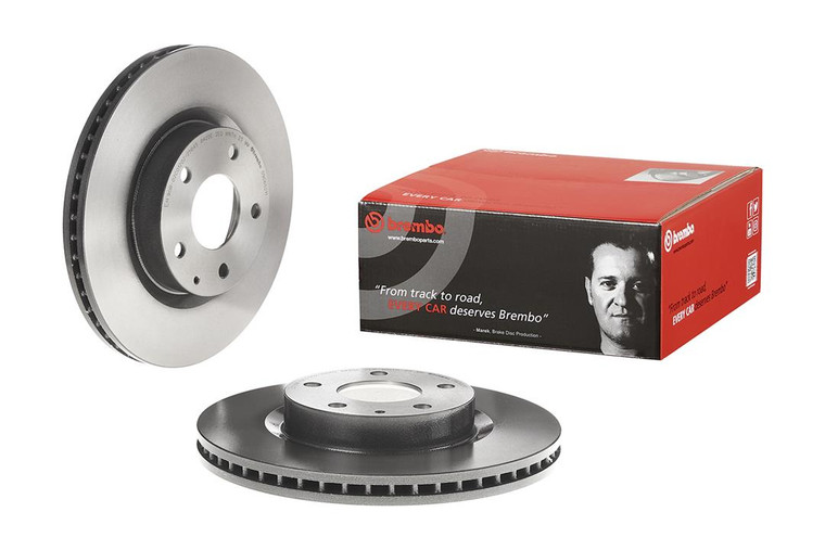 Upgrade Your Mazda Braking Power! Brembo Vented Brake Rotor | 2014-2021 Compatible | Corrosion-Resistant & ECE-R90 Certified