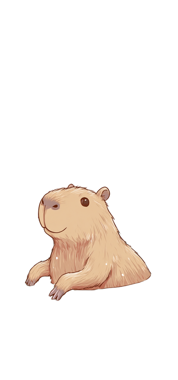 Kawaii Capybara Relaxing Vinyl Car Decal Sticker – Waterproof & UV-Resistant 10.666666666666666"
