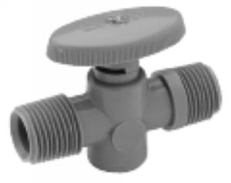 Zurn Fresh Water Shut Off Valve QV411 Qicktite; Stop Valve; Straight; Gray; Acetal; Single; Without Retail Package