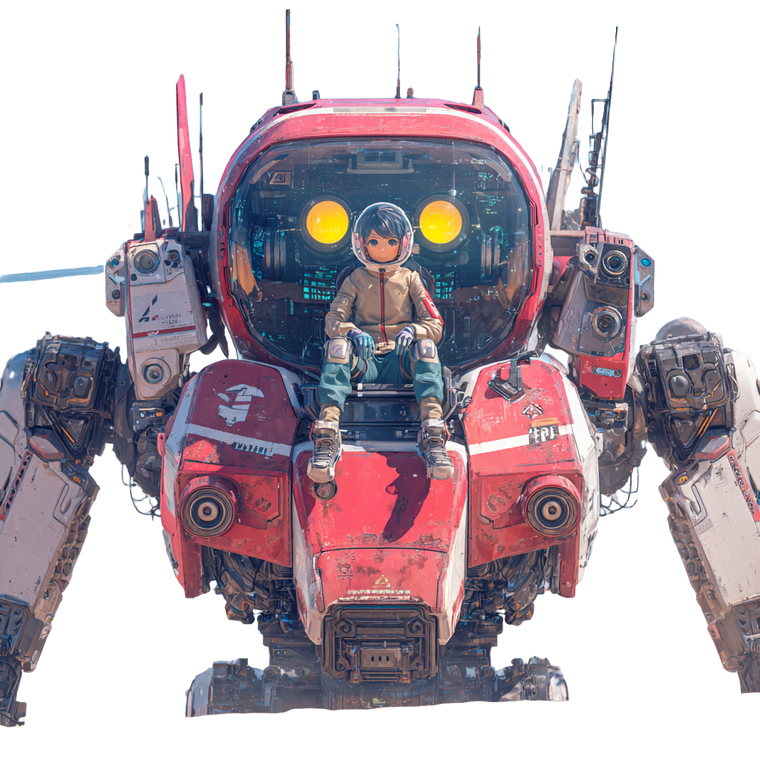 Mecha Robot Pilot Vinyl Car Decal Sticker – Waterproof & UV-Resistant 6.826666666666667"
