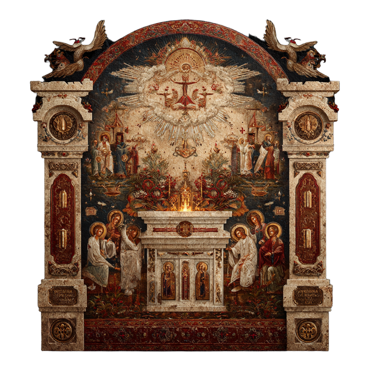 Altar Icon Vinyl Car Decal Sticker – Waterproof & UV-Resistant 3.4133333333333336"