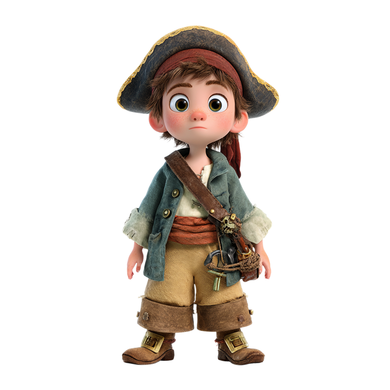 Pirate Boy V2 Vinyl Car Decal Sticker – Waterproof & UV-Resistant 3.4133333333333336"