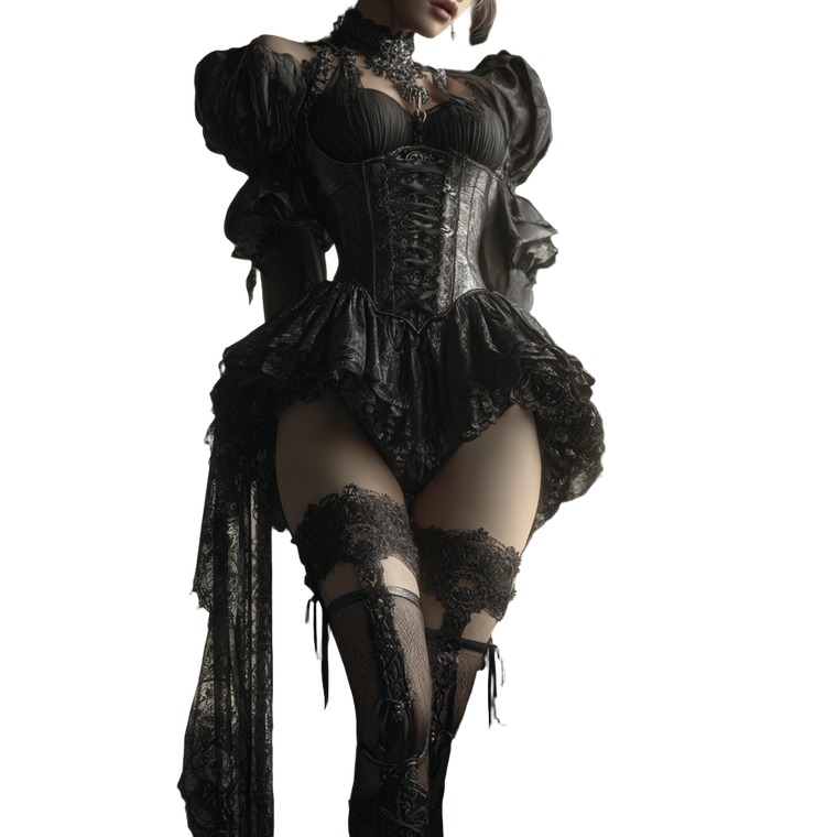 Gothic Model Outfit Vinyl Car Decal Sticker – Waterproof & UV-Resistant 6.826666666666667"