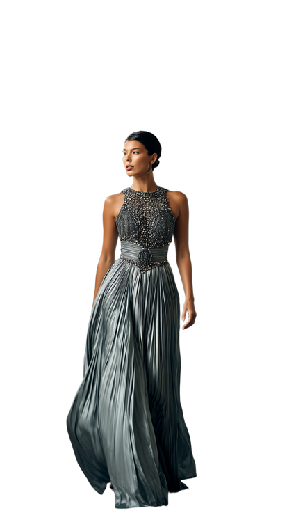 Elegant Evening Gown V8 Vinyl Car Decal Sticker – Waterproof & UV-Resistant 4.8533333333333335"
