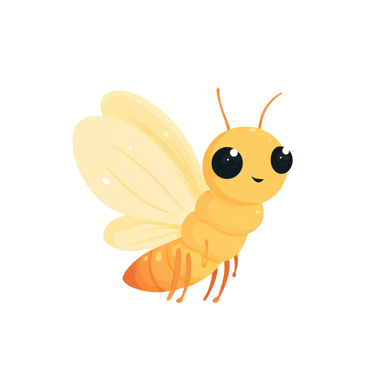 Glowing Firefly Illustration V2 Vinyl Car Decal Sticker – Waterproof & UV-Resistant 3.4133333333333336"