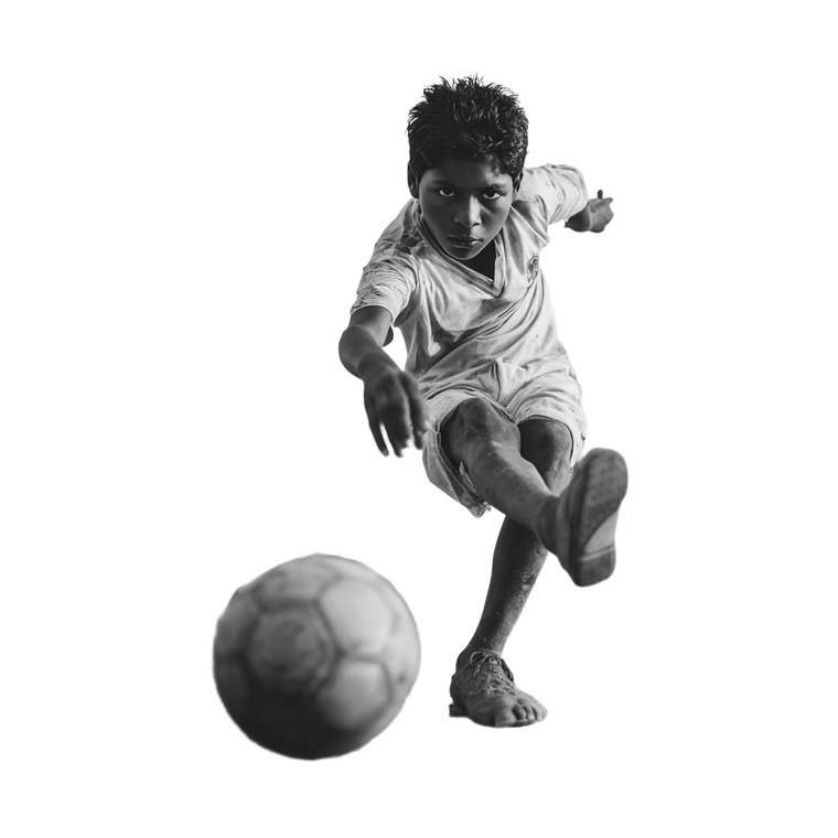 Kicking Football Boy Vinyl Car Decal Sticker – Waterproof & UV-Resistant 6.826666666666667"