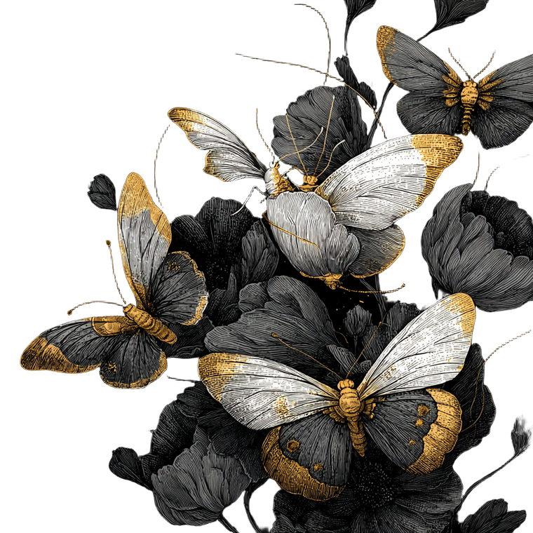 Butterflies V4 Vinyl Car Decal Sticker – Waterproof & UV-Resistant 3.4133333333333336"
