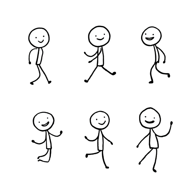 Smiling Stick Figures Vinyl Car Decal Sticker – Waterproof & UV-Resistant 3.4133333333333336"