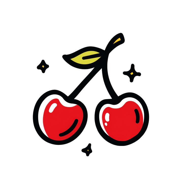 Cherry V2 Vinyl Car Decal Sticker – Waterproof & UV-Resistant 3.4133333333333336"