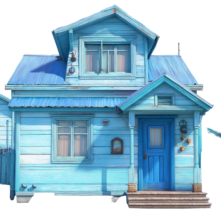 Pixar Blue House Vinyl Car Decal Sticker – Waterproof & UV-Resistant 6.826666666666667"