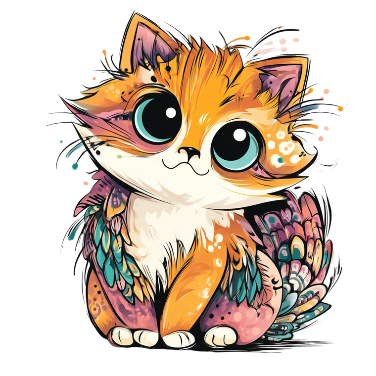 Cute Kitten Tshirt V2 Vinyl Car Decal Sticker – Waterproof & UV-Resistant 3.4133333333333336"