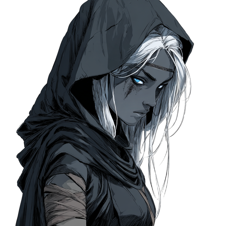 Drow Monk V2 Vinyl Car Decal Sticker – Waterproof & UV-Resistant 3.4133333333333336"