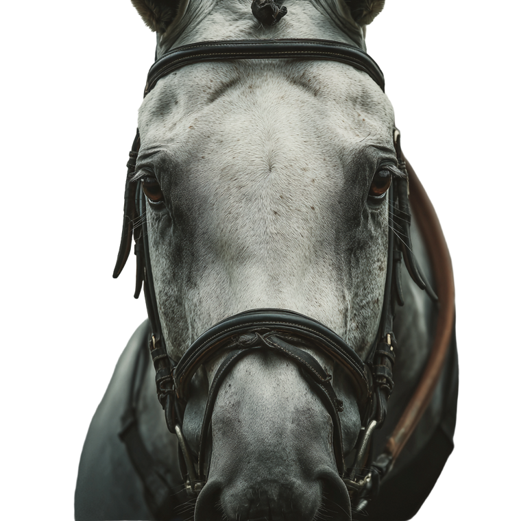Intense Racehorse Gaze Vinyl Car Decal Sticker – Waterproof & UV-Resistant 3.4133333333333336"