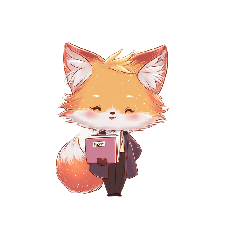 Chibi Fox Character Vinyl Car Decal Sticker – Waterproof & UV-Resistant 6.826666666666667"