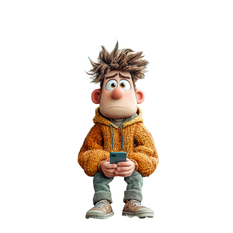 Sad Cartoon Student Vinyl Car Decal Sticker – Waterproof & UV-Resistant 3.4133333333333336"