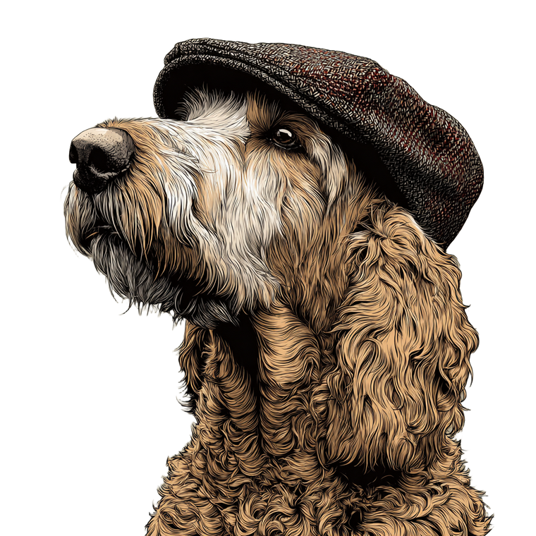 Stoic Labradoodle Vinyl Car Decal Sticker – Waterproof & UV-Resistant 6.826666666666667"
