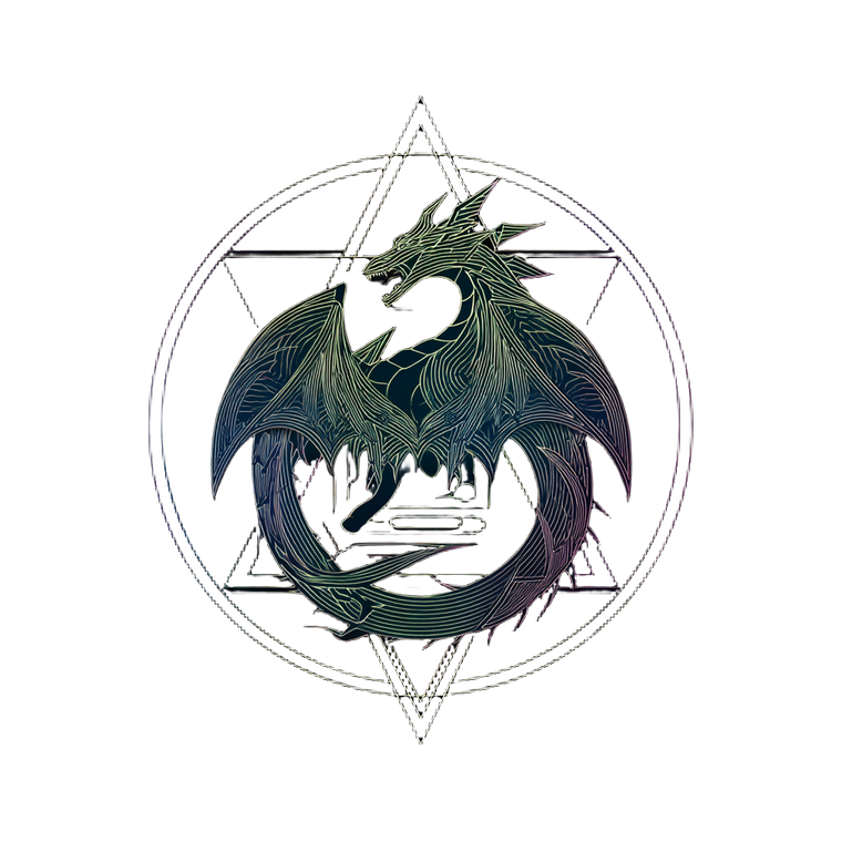 Stylized Dragon Sigil Vinyl Car Decal Sticker – Waterproof & UV-Resistant 6.826666666666667"