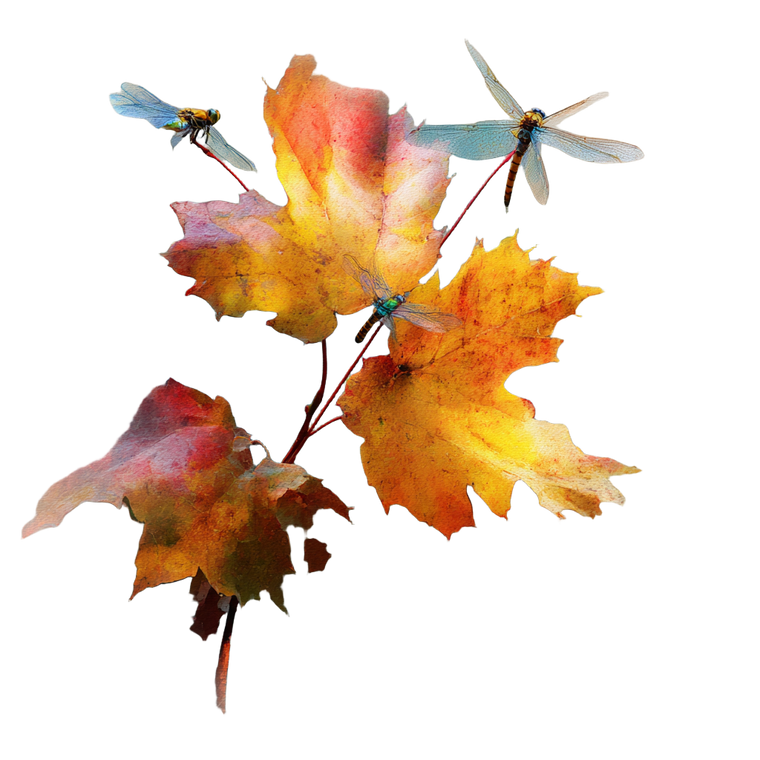 Autumn Dragonflies Vinyl Car Decal Sticker – Waterproof & UV-Resistant 3.4133333333333336"