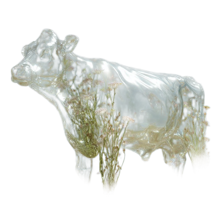 Glass Cow Vinyl Car Decal Sticker – Waterproof & UV-Resistant 3.4133333333333336"