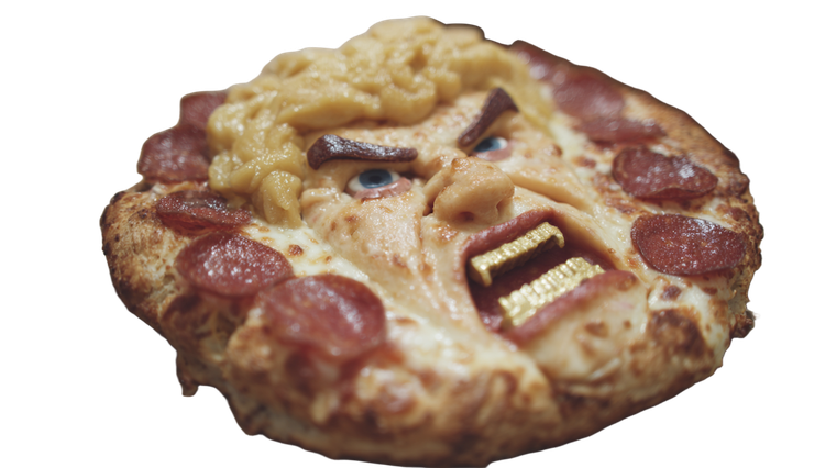 Angry Pizza Face Vinyl Car Decal Sticker – Waterproof & UV-Resistant 2.72"