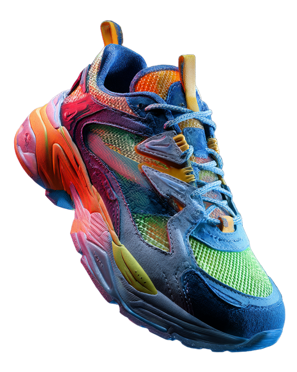 Colorful Floating Sneaker Vinyl Car Decal Sticker – Waterproof & UV-Resistant 8.0"