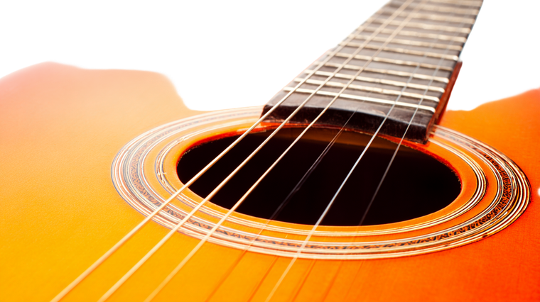 Acoustic Guitar Close-Up V5 Vinyl Car Decal Sticker – Waterproof & UV-Resistant 5.4