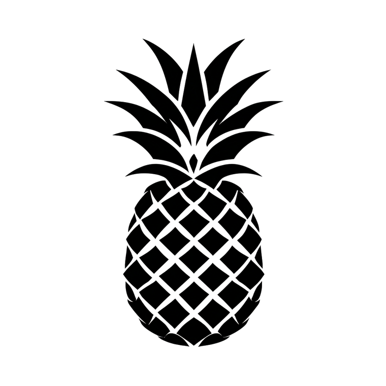 Pineapple Logo Vinyl Car Decal Sticker – Waterproof & UV-Resistant 3.4133333333333336"