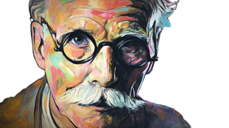 Carl Jung Portrait V9 Vinyl Car Decal Sticker – Waterproof & UV-Resistant 5.4