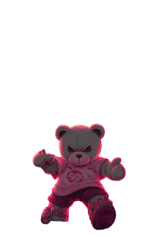 Demonic Teddy Bear V2 Vinyl Car Decal Sticker – Waterproof & UV-Resistant 4.4