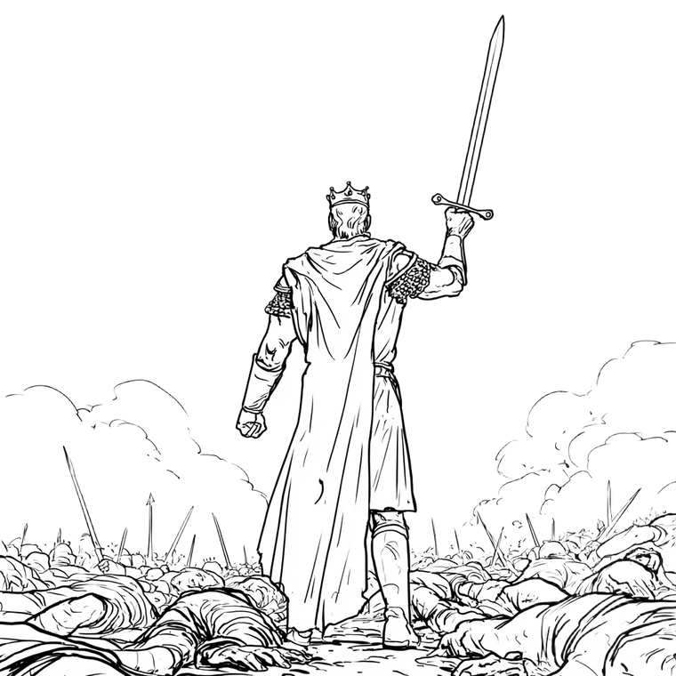 Triumphant Biblical King Vinyl Car Decal Sticker – Waterproof & UV-Resistant 3.4133333333333336"