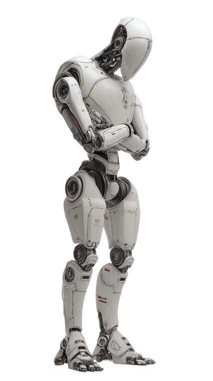 Friendly Futuristic Robot V6 Vinyl Car Decal Sticker – Waterproof & UV-Resistant 9.706666666666667"