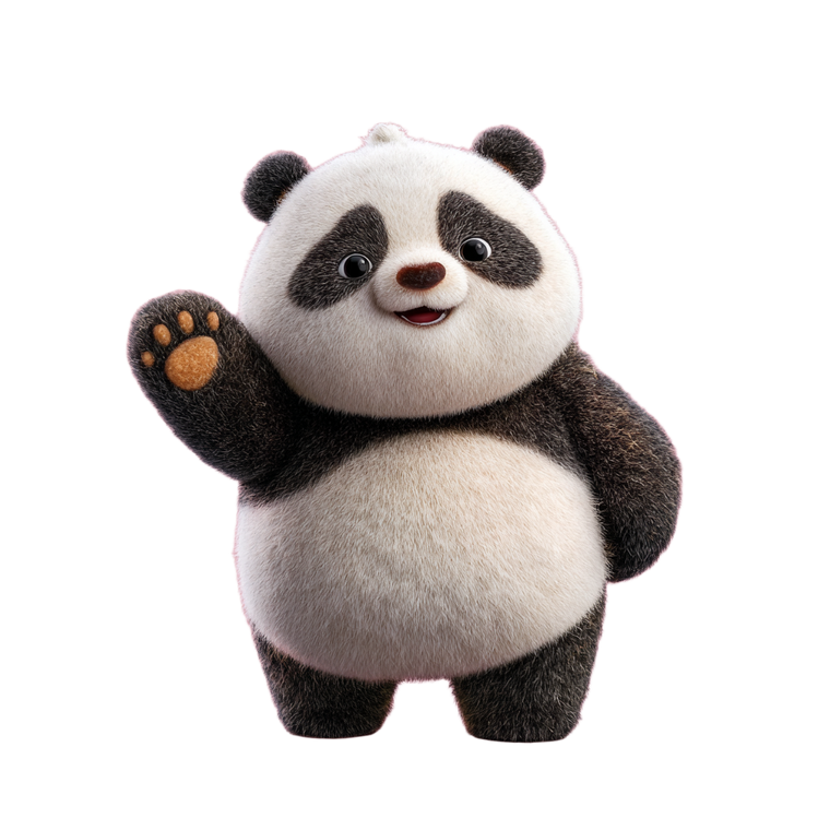 Disney Panda Greeting Vinyl Car Decal Sticker – Waterproof & UV-Resistant 3.4133333333333336"