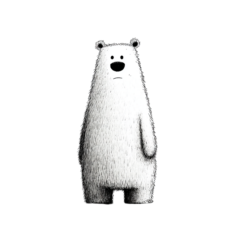 Minimalist Bear Vinyl Car Decal Sticker – Waterproof & UV-Resistant 3.4133333333333336"